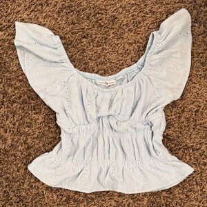 Sugar & Jade Light Blue babydoll top